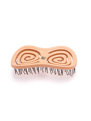 Щетка Dewal Beauty серия "Friendly", массажная, с нейлоновым штифтом, форма бабочка, оранжевая