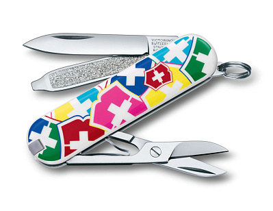 Нож-брелок VICTORINOX Classic "VX Colors" 58 мм 7 функций