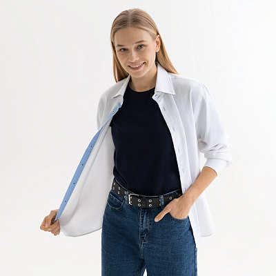 Футболка унисекс KRIS, 100% хлопок, 150 гр., темно-синяя