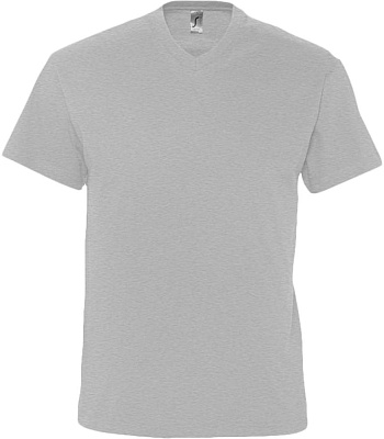 Футболка мужская с V-образным вырезом Victory 150, красная (Серый меланж)