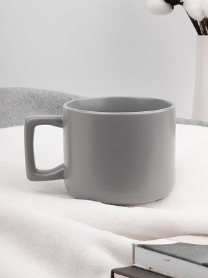 Чашка Jumbo в коробке матовая, светло-серая