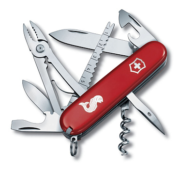 Нож перочинный VICTORINOX Angler, 91 мм, 19 функций  (Красный)