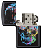Зажигалка ZIPPO Skull Design с покрытием Black Matte, латунь/сталь, черная, 38x13x57 мм - Фото 3