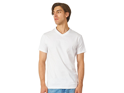 Футболка Heavy Super Club мужская с V-образным вырезом (Белый)