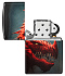 Зажигалка ZIPPO Dragon Design с покрытием 540 Matte, латунь/сталь, черная, 38x13x57 мм - Фото 4