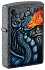 Зажигалка ZIPPO Fiery Dragon с покрытием Iron Stone, латунь/сталь, серая, матовая, 38x13x57 мм - Фото 1