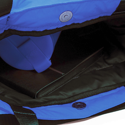 Шоппер Superbag Bubble, с магнитной кнопкой (голубой с черным)