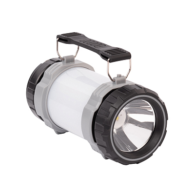 Туристический led-фонарь "Campus" с аккумулятором 4000 mAh  (Черный с серым)