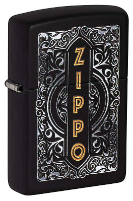 Зажигалка ZIPPO Classic с покрытием Black Matte, латунь/сталь, черная, 38x13x57 мм (Черный)