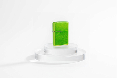 Зажигалка ZIPPO Classic с покрытием Lurid™, латунь/сталь, зеленая, глянцевая, 38x13x57 мм