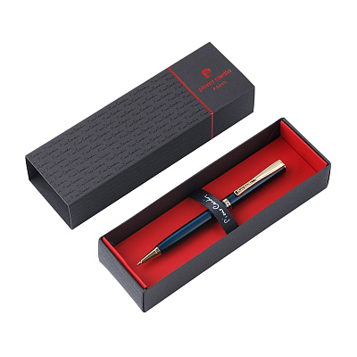 Ручка шариковая Pierre Cardin ECON, цвет - синий металлик. Упаковка Е.