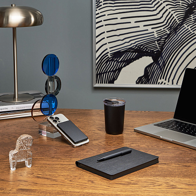 Термокружка вакуумная Страда, черная