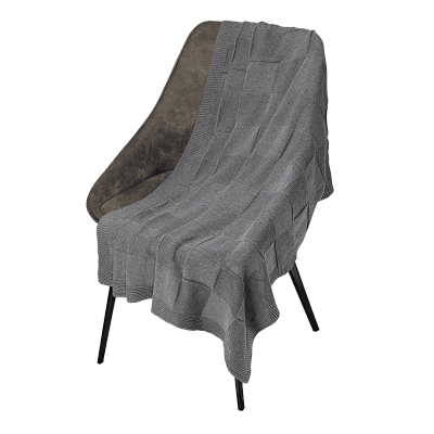 Плед Селла (Cella) вязаный  (без подарочной коробки) (Серый)