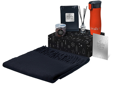 Подарочный набор Re:Harmony с палантином и термокружкой (Красный)