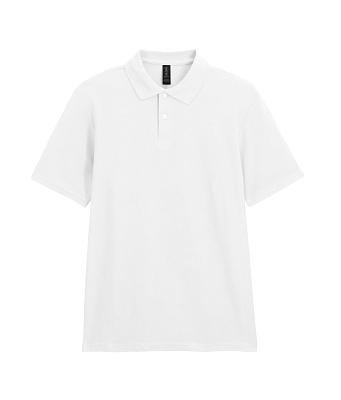 Футболка поло SOFTSTYLE ADULT DOUBLE PIQUE, БЕЛЫЙ 2XL (Белый)