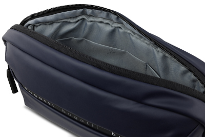 Сумка на пояс BUGATTI Blanc, синяя, тарпаулин/полиэстер, 26х5,5х13,5 см