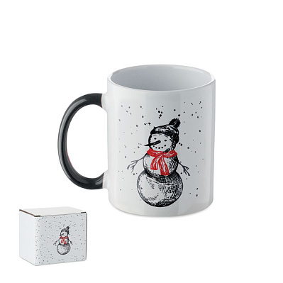 Seasonal ceramic mug 300ml (Черный/красный)