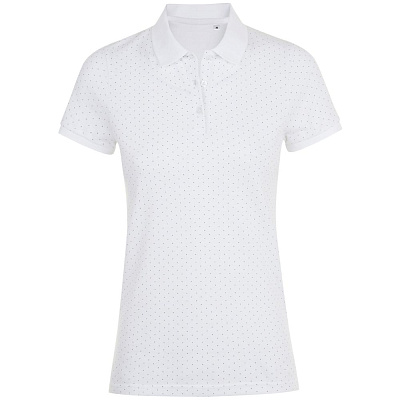 Рубашка поло женская Brandy Women, белая с темно-синим (Синий)