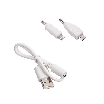 Кабель 2-в-1 (microUSB, Lightning), белый