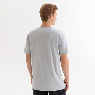 Футболка унисекс KRIS, 100% хлопок, 150 гр., светло-серая, размер L