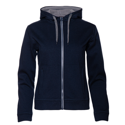Толстовка женская STAN с капюшоном на молнии сэндвич 320, 19 (Тёмно-синий меланж)