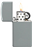 Зажигалка ZIPPO Slim® с покрытием Flat Grey, латунь/сталь, серая, глянцевая, 29x10x60 мм - Фото 3