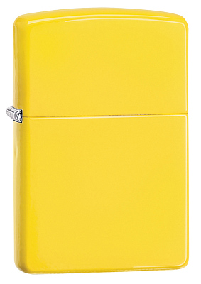 Зажигалка ZIPPO Classic с покрытием Lemon™, латунь/сталь, жёлтая, матовая, 38x13x57 мм