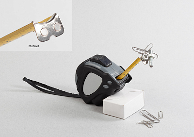 Рулетка "Мастер" 5 м, черный с серым