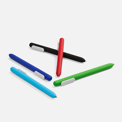 Ручка шариковая Swiper Soft Touch, черная с белым