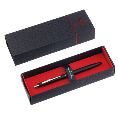 Ручка шариковая Pierre Cardin GAMME. Цвет - черный.Упаковка Е