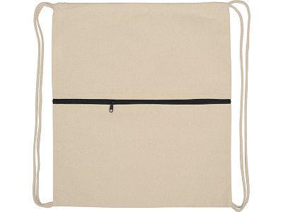 Рюкзак-мешок Lark из хлопка 180 г/м2 с цветной молнией