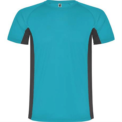 Спортивная футболка SHANGHAI мужская, БИРЮЗОВЫЙ/ТЕМНЫЙ ГРАФИТ M (Бирюзовый/Темный графит)