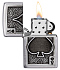 Зажигалка ZIPPO Ace Of Spades с покрытием Brushed Chrome, латунь/сталь, серебристая, 38x13x57 мм - Фото 3