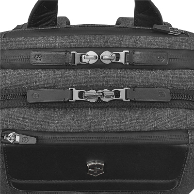 Рюкзак VICTORINOX Architecture Urban2 Deluxe Backpack 15”, серый, полиэстер/кожа, 31x23x46 см, 23 л