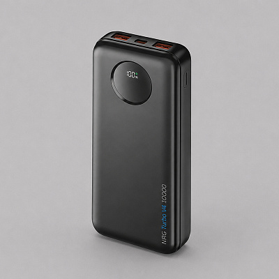 Внешний АКБ NRG Turbo V4 10000 мА-ч, дисплей (Чёрный)