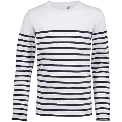 Футболка детская с длинным рукавом Matelot LSL Kids, синяя с белым (Синий)