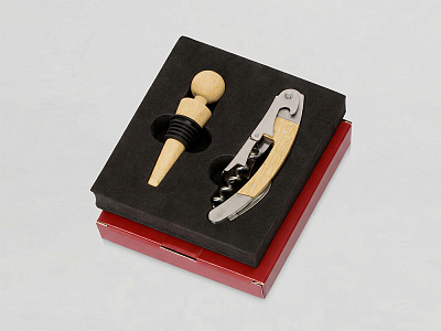 Набор аксессуаров для вина Provence (Натуральный/черный/серебристый)