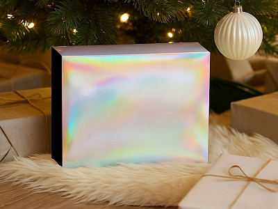 Подарочная коробка с голографическим шубером Aurora, XL