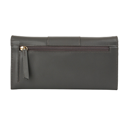 Кошелёк Cross Kelly Wall Stone, кожа наппа, гладкая, цвет серый, 20 x 11 x 2,5 см