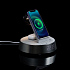 Bluetooth-колонка с беспроводной зарядкой и часами netEnergy, серая - Фото 12