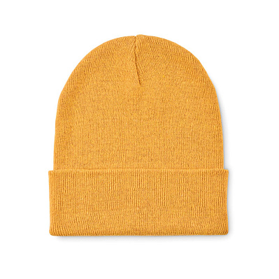 Knitted beanie with cuff (Желтый)