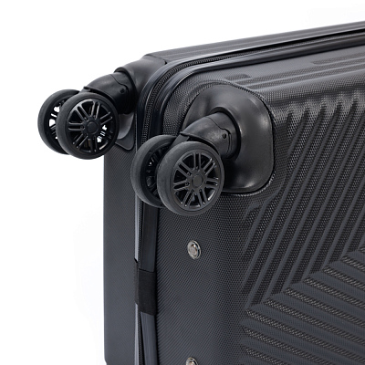 Чемодан TORBER Lama, чёрный, ABS-пластик, 38 х 21 х 55 см, 37 л