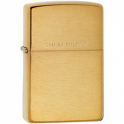 Зажигалка Zippo Classic Brushed, золотистая (Золотистый)