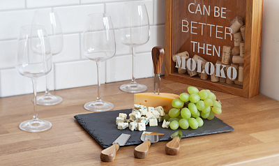 Набор для сыра "Four cheeses", натуральный