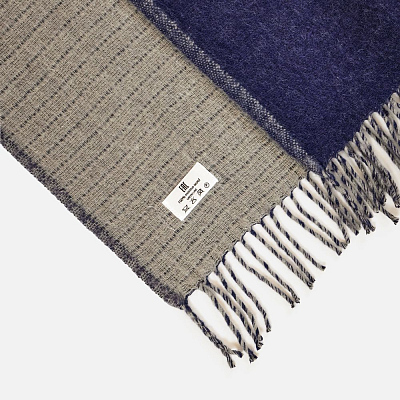 Плед Devika, синий с серым