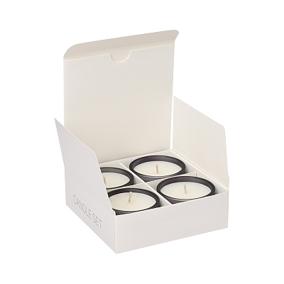 Набор ароматических свечей Sento, серый