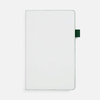 Ежедневник White Shall, недатированный, бело-зеленый (Зеленый)