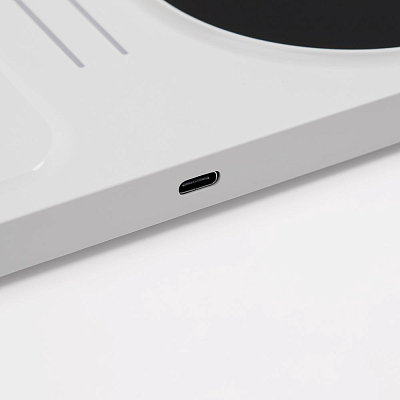 Беспроводное зарядное устройство с подогревом кружки Hot Task, белое