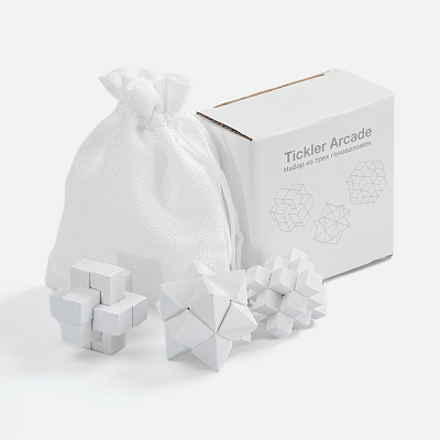 Набор из 3 головоломок Tickler Arcade, белый