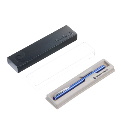 Ручка шариковая Pierre Cardin ACTUEL. Цвет - синий металлик. Упаковка Р-1